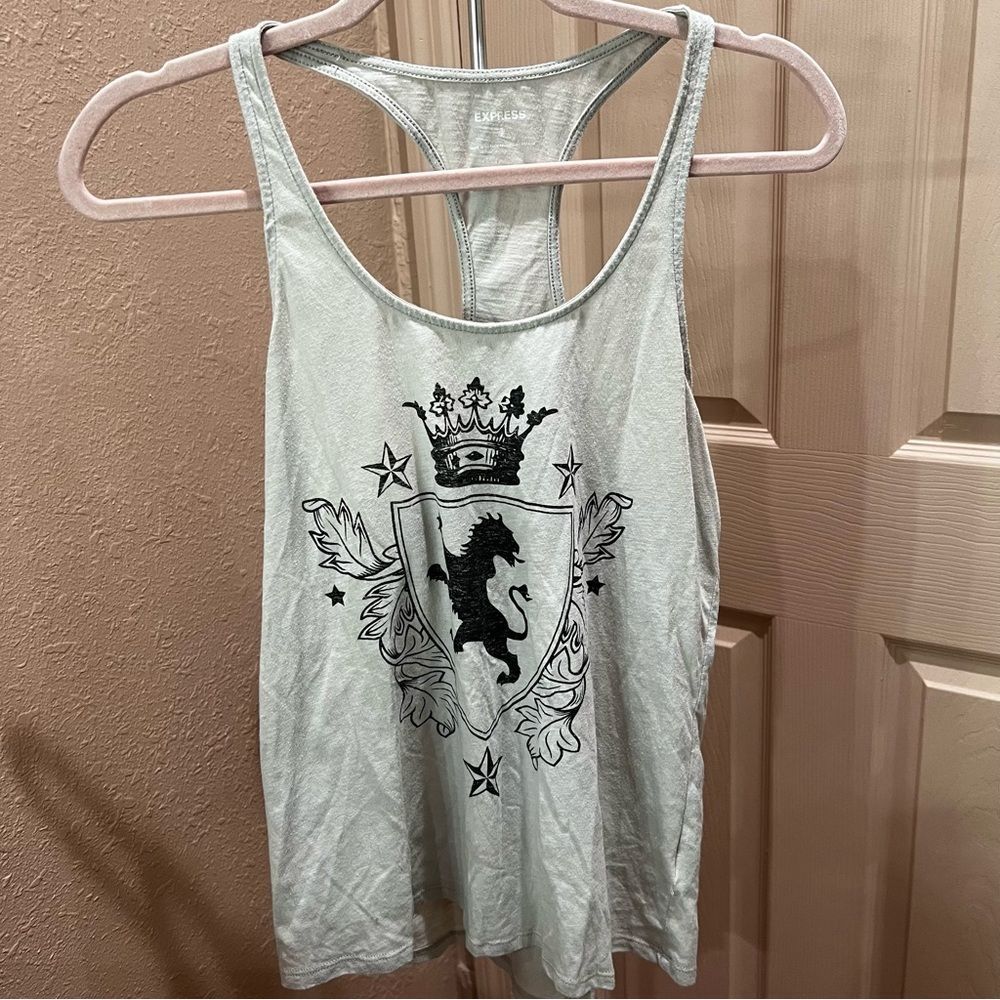 Express Logo Razorback Tank Top